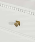 25 Pack Champagne Bronze Cabinet Knobs For Cabinets And Drawers Square And Round Brushed Aluminum Alloy Knobs on white drawer