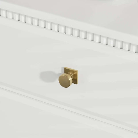 25 Pack Champagne Bronze Cabinet Knobs For Cabinets And Drawers Square And Round Brushed Aluminum Alloy Knobs on white drawer