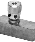Hydraulic flow control valve, 1/2 in NPTF, steel body with knurled adjustment knob