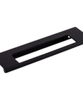 Mercer Collection 5 Inch Europa Cut Out Tab Pull in Flat Black Contemporary Cabinet Hardware Zinc Alloy Construction