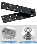 Hidden Door Hinge Set 360 Degree Stainless Steel Pivot Hinge Heavy Duty Up To 300 Lbs Load Bearing Black Finish