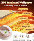 Solid Self Adhesive Insulating Wallpaper Roll Waterproof Moisture Proof Thermal Foam Wall Cover Easy Peel And Stick Bedroom Or Living Room Pink 50Cm X 12M No Fuss Setup Straight Up Cozy Home Vibes Refresh, showing IXPE insulated layers.