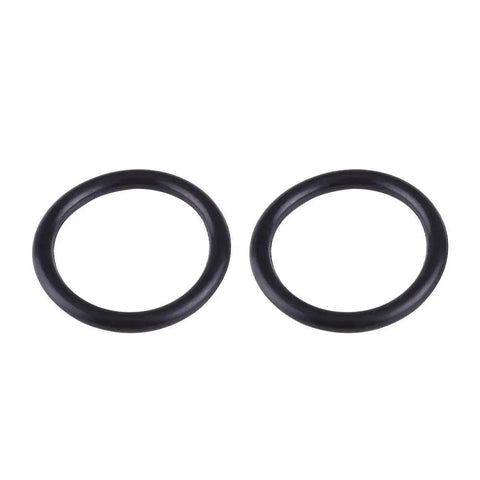 Close-up view of two black rubber rings for Red Universal Bumper Quick Release Kit For Cars Front And Rear Trunk Fasteners Fender Holder Set