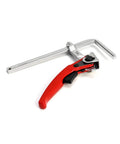 Ratcheting Table Clamp Set 2 Pack Quick Release Bar Clamps With 6 5 16 Inch Capacity And 2 5 16 Inch Throat Depth For Sanding And Cutting Cr-V Steel