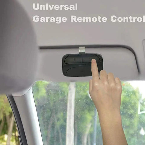 Car interior with Universal Garage Door Opener Remote Replacement Works With 300 310 315 318 390 MHz Frequencies 2 Pack
