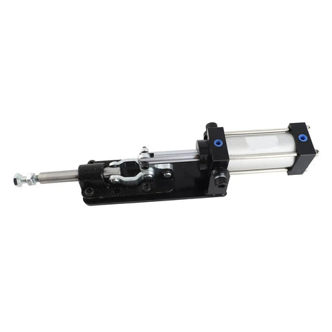 Heavy Duty Pneumatic Clamp Made From Carbon Steel For Welding And Forming Jobs With High Accuracy Auto Control And Easy Use Toggle Mechanism In Industry Production Ranging 0.5 9.0kgf Square Cm showing the clamp's operational mechanism and sturdy build.