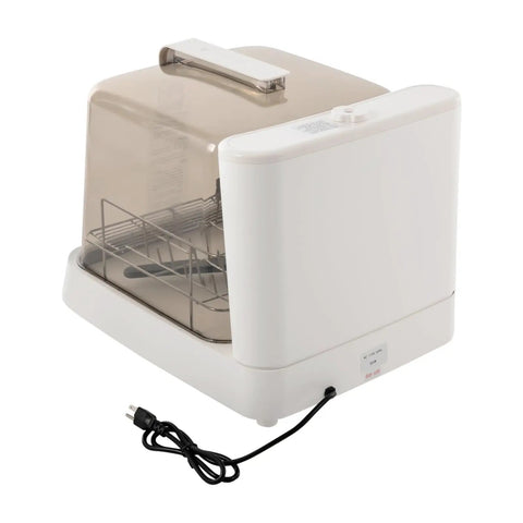 Space Saving Countertup Dishwasher With Built In Tank And Zero Hassle Drain Hookup Lightweight Portable Kitchen Sidekick For Dorms Apartments And RVs Featuring Intuitive Touch Panel And Lightning Quick 30 Minute Cycle side view showing the compact design and detachable power cord.