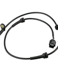 Heavy Duty Front Abs Wheel Speed Sensor Straight Up Left Or Right Swap Compatible With Nissan Pathfinder And Infiniti Qx60 2013 Through 2020 Plug And Go with black wires and connectors.