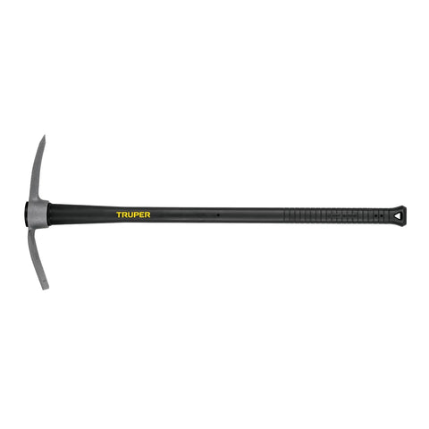 2.5 Pound Forged Steel Pick Mattock With 36 Inch Fiberglass Handle And Rubber Grip For Heavy Duty Digging And Clearing Hard Soil