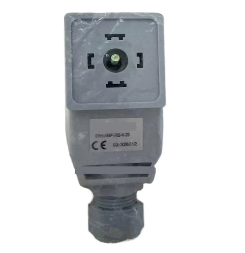 Reliable Proportional Valve Board Plug For Industrial Hydraulic Controls, gray wiring adapter with a single connection point.