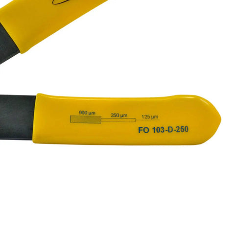 FO 103 D Series Dual Hole Fiber Optic Stripper For Tech Pros And Electricians, V Shaped Opening For Safe Cable Prep, Portable Wire Stripper Tool, Lightweight 2.72 Ounce Design For Clean Jacket And Buffer Strips
