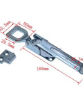 Spruced up Secure Toggle Catch Latch With Duckbill Hasp Lock Spring Loaded Clamp For Truck Cabinets Trailers And Storage Units Made From Solid Silver Iron Heavy Duty Hardware, silver iron, 166mm