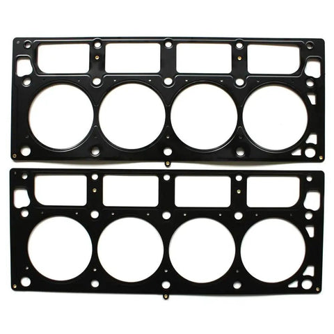 Turnkey Six Point Zero Camshaft Installation Kit For Daily Drivers Featuring Beehive Valve Springs GM Lifters Pushrods Retainers And Head Gaskets showing black head gaskets for engine assembly.