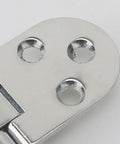 Close-up of Self Supporting Zinc Alloy Folding Table Hinge With Flush Mount For Cabinets Furniture Desks And Sewing Machines