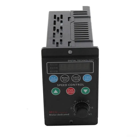 Front view of Versatile 110V And 220V 750W 1HP Variable Frequency Drive For Single Phase To Three Phase Motors Industrial Motor Controller