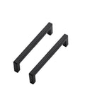 Two 30 Pack 4 Inch Center To Center Slim Square Bar Drawer Pulls Matte Black Kitchen Cabinet Handles Durable Zinc Construction For Cabinets And Drawers Modern Flat Black Hardware Upgrade Your Kitchen Cabinets. shown from above