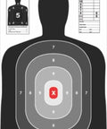Bold Black Silhouette Shooting Targets For Practice And Tactical Drills 23 By 35 Inches Heavy Paper Targets With Scoring Table