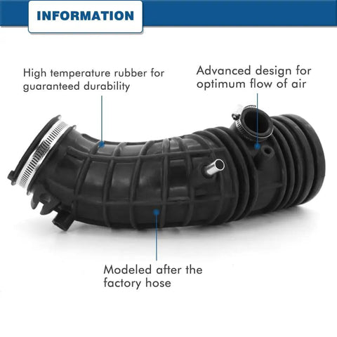 Honda Accord Air Intake Hose Direct Fit Drop In Replacement For 2003 To 2007 2.4L 17228 RAA A00 696739 Heat Resistant High Temp Durable Rubber With Easy Install And OEM Style Seal For Smooth Performance
