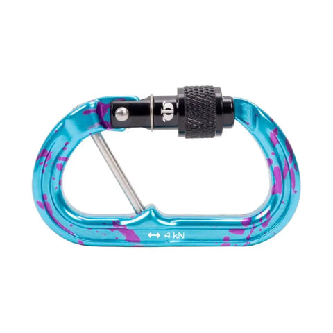 Heavy Duty Micro Carabiner With Keylock Screwlock And Captive Eye For Hella Secure Accessory Attachment Smooth Operator Aluminum Clip with vibrant colors.
