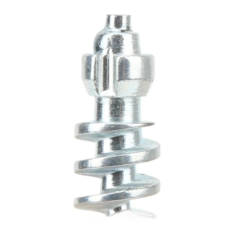 Close-up of a tungsten steel screw in tire stud for winter grip, 21mm long, designed for enhanced ice traction.