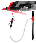 Top Rated Cordless Fuel Delivery Pump That Gets The Job Done With Its Super Flexible Hose For Easy Oil And Fluid Siphon Jobs Plus Precision Flow Control Makes Tank And Car Transfer A Total Snap Without Plugging In Any Power Source, showing pump with flexible hose.