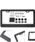 Legit Real Carbon Fiber License Plate Frame With Tight Weave Build And Comes Ready To Roll With Quality Fasteners, includes tools and fasteners.