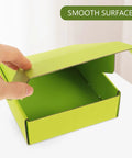 10 Pack Green Corrugated Shipping Boxes For Mailing And Transport, Sturdy No Tape Or Glue Assembly with smooth surface