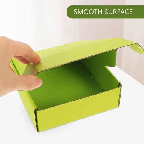 10 Pack Green Corrugated Shipping Boxes For Mailing And Transport, Sturdy No Tape Or Glue Assembly with smooth surface