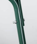 Close-up of handle attachment on 20 Inch Push And Tow Behind Lawn Roller With 16 Gallon Water Or Sand Fill Ideal For Flattening Sod