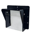 Rugged Weatherproof Acrylic Access Control Cover With Clear Panel For Keypad Enclosures, installed view, side angle