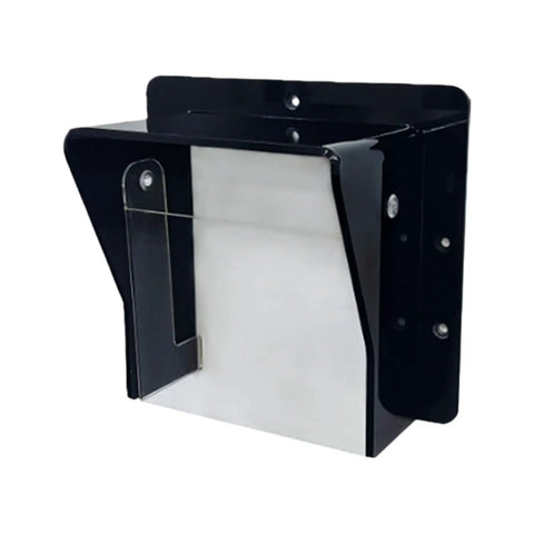 Rainproof Acrylic Enclosure Cover for Access Control Keypad with Clear Panel Rain Guard, front view of flip open design