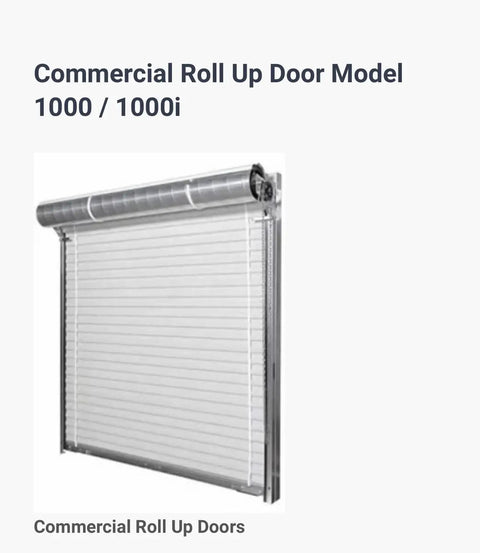 Top Shelf 10X10 Commercial Metal Roll Up Door Ready To Rock With 1000 Series Galvanized Corrugated Steel Curtain And Fully Preassembled Heavy Duty Hardware Kit For Shop, model 1000i.