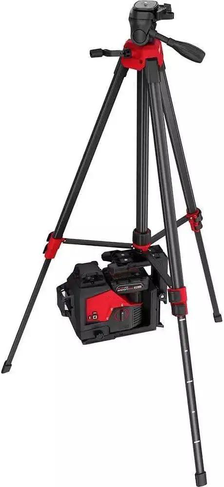 Straight Up Heavy Duty Adjustable Aluminum Laser Level Tripod Stand With Smooth Pan And Tilt Head Extends From 28 To 72 Inches, support for laser tools.