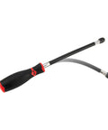 12 Inch 1/4 Inch Drive Flexible Bit Driver with Quick Release Bit Holder and Flex Shaft, highlighting its flexible design and ergonomic grip.
