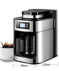 All In One Coffee Maker With Milk Frother And Dual Use Ground Or Bean Coffee System Easy Clean Design Transparent Water Tank