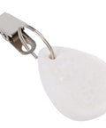 12 Piece Teardrop Marble Tablecloth Weights With Metal Clips White for indoor outdoor use on table