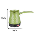 Electric Turkish Coffee Pot 500ml Water Kettle With Handle Fast Heating 600W Coffee Maker For Home Or Small Restaurant, green