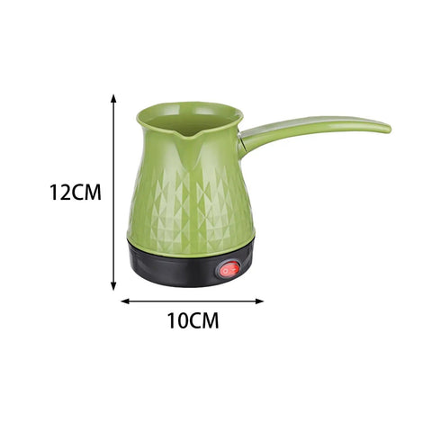 Electric Turkish Coffee Pot 500ml Water Kettle With Handle Fast Heating 600W Coffee Maker For Home Or Small Restaurant, green