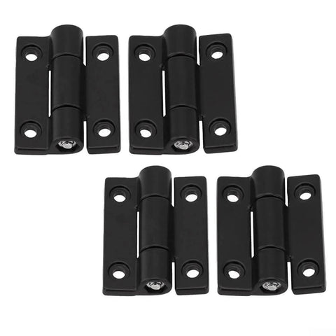 Adjustable Torque Damping Hinge Pack Of 4 For Cabinets And Industrial Settings With Beefy Black Construction Heavy Duty Zinc Alloy Build Includes All Mounting Screws For Quick Install On Doors Or Enclosures