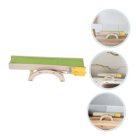2 Pieces DIY Electric Conveyor Belt Kit For Preschoolers Kid Friendly Interactive Hands On Learning Early STEM Education