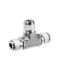 Bulletproof 316 Stainless Steel Male Tee Pipe Fitting PTFE Thread Sealant 1/8 Npt for coolant and air lines.