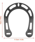 Rock Solid Aluminum Alloy Brake Boosters With Mounting Screws For V Brake Mountain Bikes Heavy Duty Premium Grade Brake Hardware Upgrades No Sweat Quick Install Black Finish viewed from above, showing size and design details.
