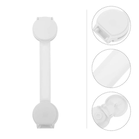 10 Pack White ABS Childproofing Safety Locks For Cabinets And Trash Cans, No Drill No Perforation Design latch detail