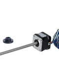 Leadscrew for Stepper Motor Nema 17 T8x8 320mm Long 1.2A 3D Printing Upgrade For Prusa I3 shown with nut and wiring