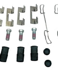 Replacement Caliper Rebuild Kit For Trailers And Boats, UFP Compatible, Beefy Heavy Duty Trailer Brake Caliper Repair Kit To Cut Down Wobble And Movement During Towing, Easy Install And Durable Components, hardware parts laid out