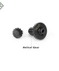 HobbyPlus CR18P Overdrive Helical Gear Set 24T And 12T for 1 18 Scale RC Crawlers close-up view.