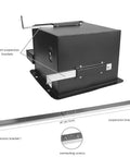 Installation parts for Ultra Quiet 140 CFM Bathroom Exhaust Fan With 1.0 Sone Operation 6 Inch Duct For Rooms Up To 140 Sq Ft Stainless Steel