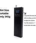 Grab And Go Portable Ham Radio Receiver Handheld 0.5MHz To 30MHz SSB Transceiver, mini size, black design, display panel, 345g