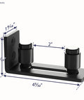Sliding Barn Door Bottom Adjustable Floor Guide Roller Set Black For Quiet Smooth Operation, Easy To Install, Includes 2 Rollers And Hardware, Durable Steel And Nylon Construction For Long Lasting Performance.