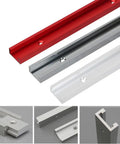 Badass 2 Pack Aluminum T Track 15.75 Inch in red and silver with pre-drilled holes for woodworking jigs and drill press tables.